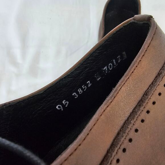 J.L. Rocha Men’s Handmade Cap Toe Derby Shoes Brown Leather Size 9.5M Mexico - Picture 7 of 9